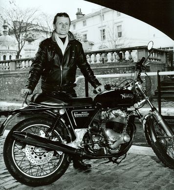 Mark Wilsmore with Norton Commando